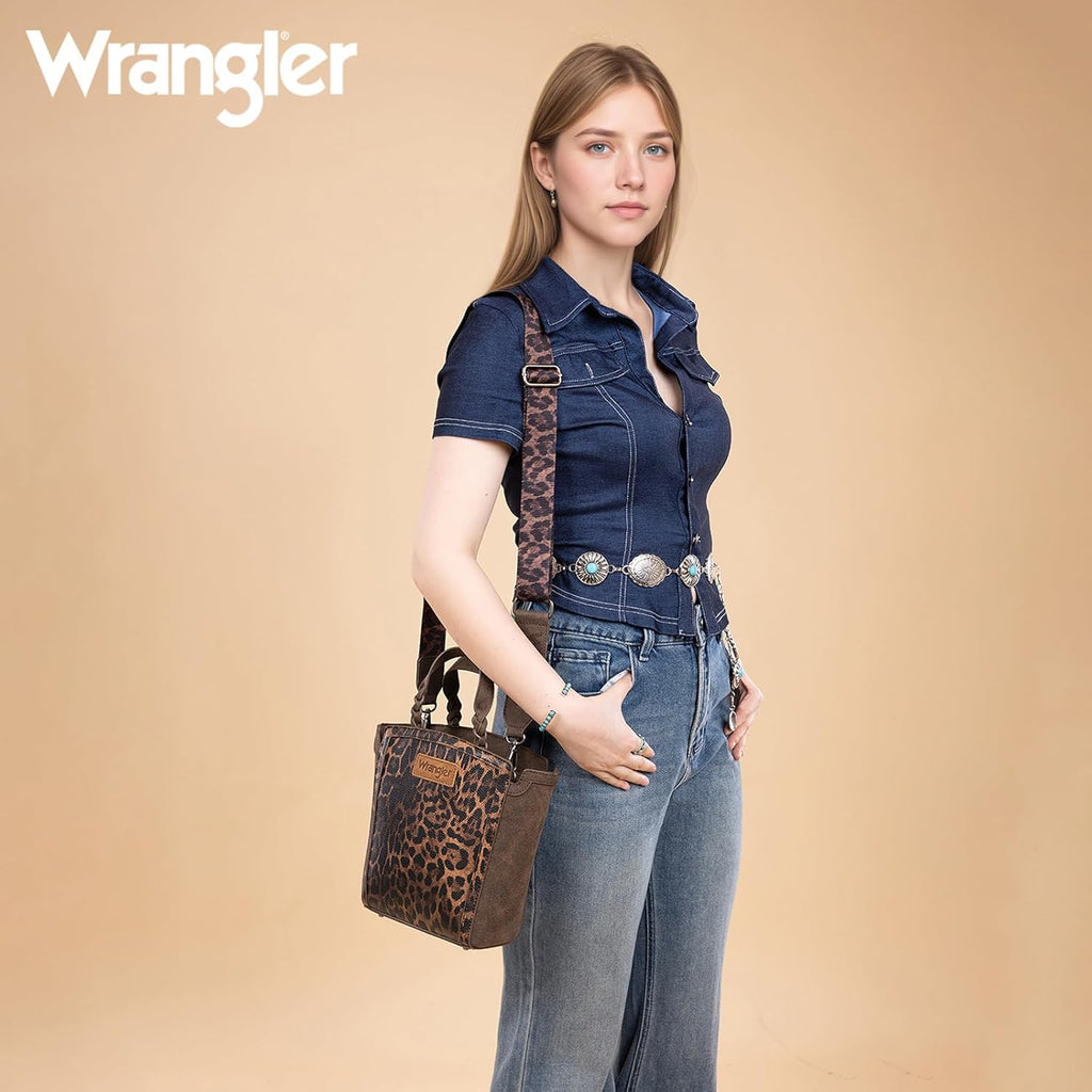 Wrangler Purse for Women Animal Print Crossbody Bags Top-Handle Shoulder Bag for Everyday Travel Casual Use
