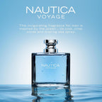 Nautica Voyage Eau De Toilette, Cologne And Fragrance For Men, Fresh, Romantic, Fruity Scent Woody, Aquatic Notes Of Apple, Water Lotus, Cedarwood, And Musk Ideal Day Wear, Long Lasting 3.3Fl Oz