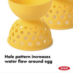 Oxo Good Grips 2 Piece Silicone Egg Poaching Set, One Size, Yellow