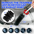 Holikme Dryer Vent Cleaner Kit - 30Ft Fireplace Chimney Brushes Flexible | Dryer Vent Cleaner Brush With Drill Attachment, Removes Years Of Lint Buildup, Improves Airflow, Faster Drying & Fire Safety