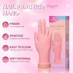 Buqikma Nail Practice Hand for Acrylic Nails, Mannequin Hand for Nails Practice, Flexible Bendable Fake Hand Manicure Nail Practice Hand 1Pcs
