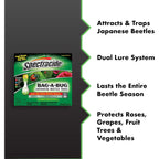 Spectracide Bag-A-Bug Japanese Beetle Trap Bundle, 1 Dual Lure System With 2 Replacement Lure Refills