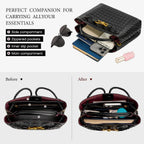 Woven Tote Bag for Women Leather Shoulder Handbag Designer Top Handle Purses