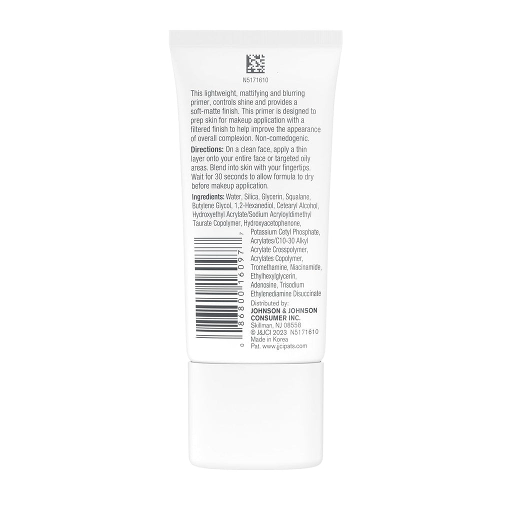 Neutrogena Mattifying Primer With Shine Control, Lightweight Pore Blurring Face Primer Blurs The Look Of Pores & Helps Reduce Shine, Matte Primer With Niacinamide, 1 Oz