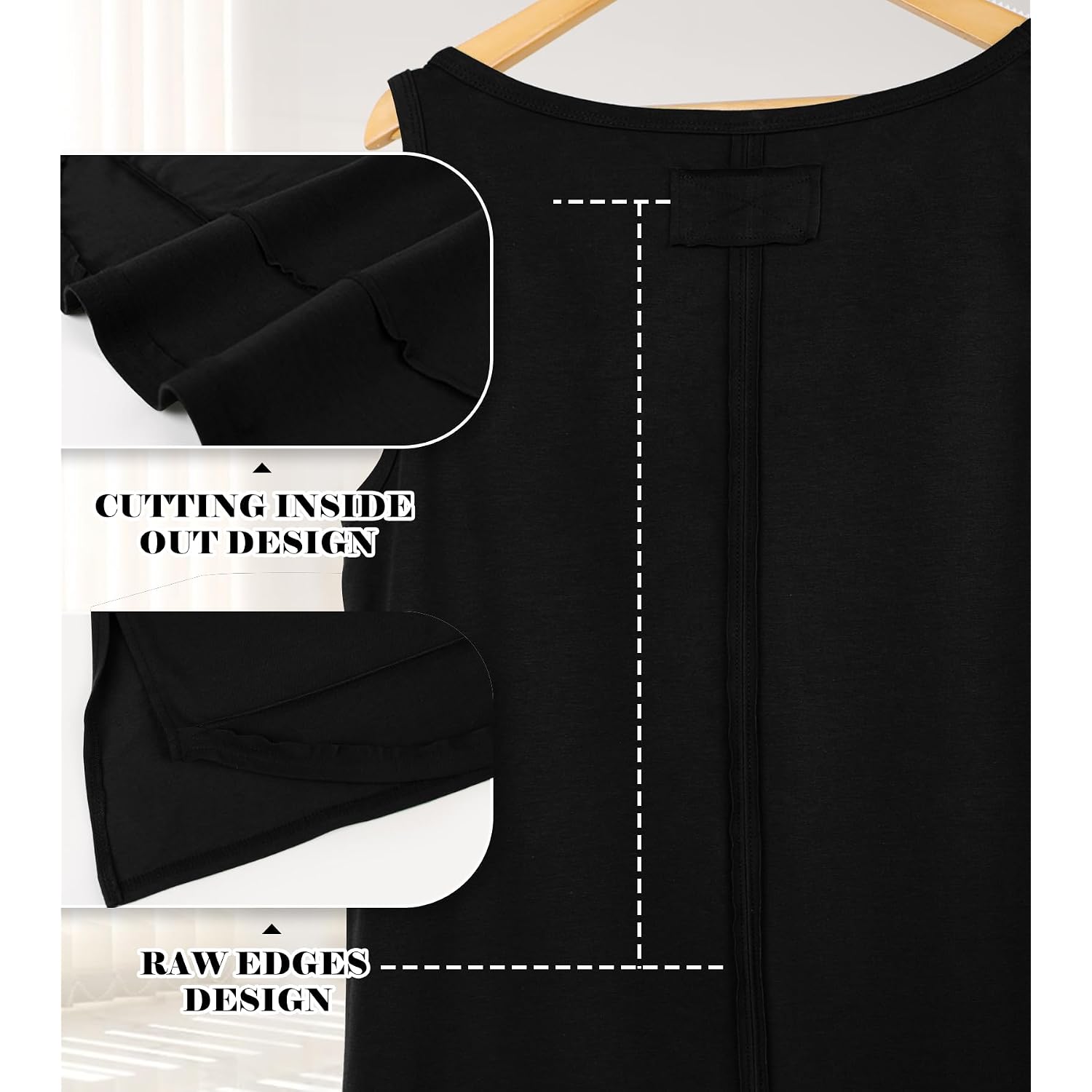 WIHOLL Loose Fit Tank Tops for Women Scoop Neck Summer Side Split Sleeveless Shirts 2026 Fashion