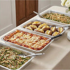 Aluminum Deep Foil Pans Full Size, Large Disposable Roasting & Baking Pan, 21"x13" (20 Pack) Extra Heavy Duty Chafing Trays for Hotels, Restaurants, Caterers, Steam Table, Buffets & Bakeware