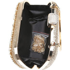 Womens Sparkly Rhinestone Crystal Clutch Bag Glitter Sequin Bridal Purse Evening Handbag For Wedding Party Prom