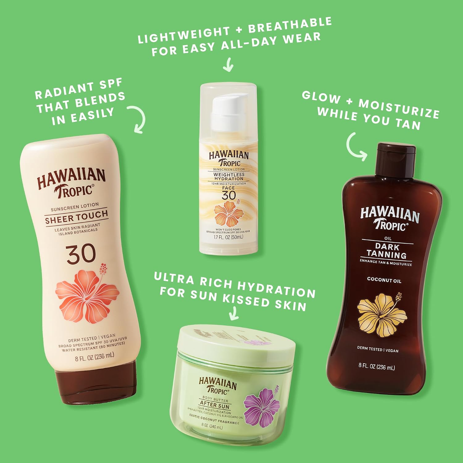 Hawaiian Tropic Lime Coolada After Sun Lotion | After Sun Care, Skin Care, Daily Moisturizing Lotion With Aloe, Cocoa Butter & Shea Butter, 16 Fl Oz Each Twin Pack