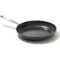 OXO Enhanced 12" Frying Pan Skillet, PFAS-Free Ceramic Nonstick, Durable Hard Anodized Cookware, Scratch Resistant, Stainless Steel Handle, Good Grips, Dishwasher & Oven safe, Black