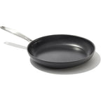 OXO Enhanced 12" Frying Pan Skillet, PFAS-Free Ceramic Nonstick, Durable Hard Anodized Cookware, Scratch Resistant, Stainless Steel Handle, Good Grips, Dishwasher & Oven safe, Black