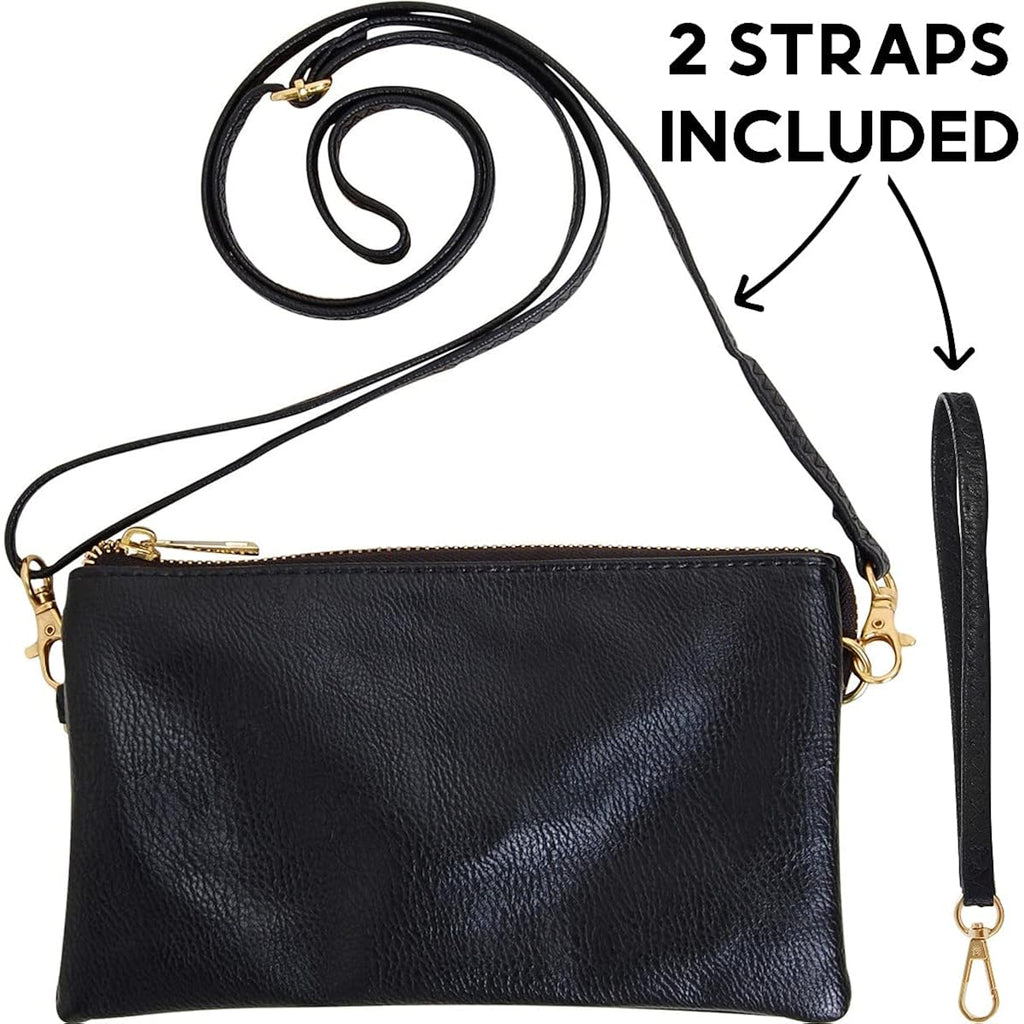 Humble Chic Ny Vegan Leather Wristlet Purse For Women - Small Clutch Purse With Shoulder And Wrist Straps