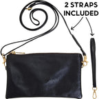 Humble Chic Ny Vegan Leather Wristlet Purse For Women - Small Clutch Purse With Shoulder And Wrist Straps