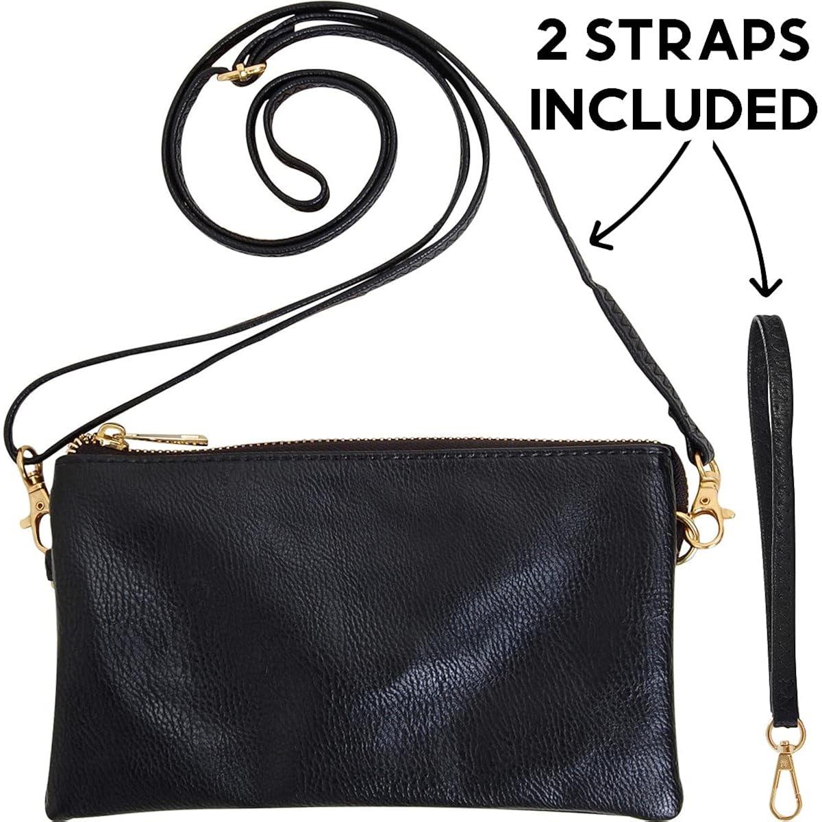 Humble Chic Ny Vegan Leather Wristlet Purse For Women - Small Clutch Purse With Shoulder And Wrist Straps