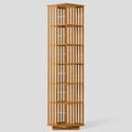 Rotating Bookshelf Tower, 360° Display Spinning Bookcase, Bamboo Bookshelf Floor Standing Storage Rack, Wood Narrow Book Shelf Organizer For Kids Adults (Walnut, 6 Tier)