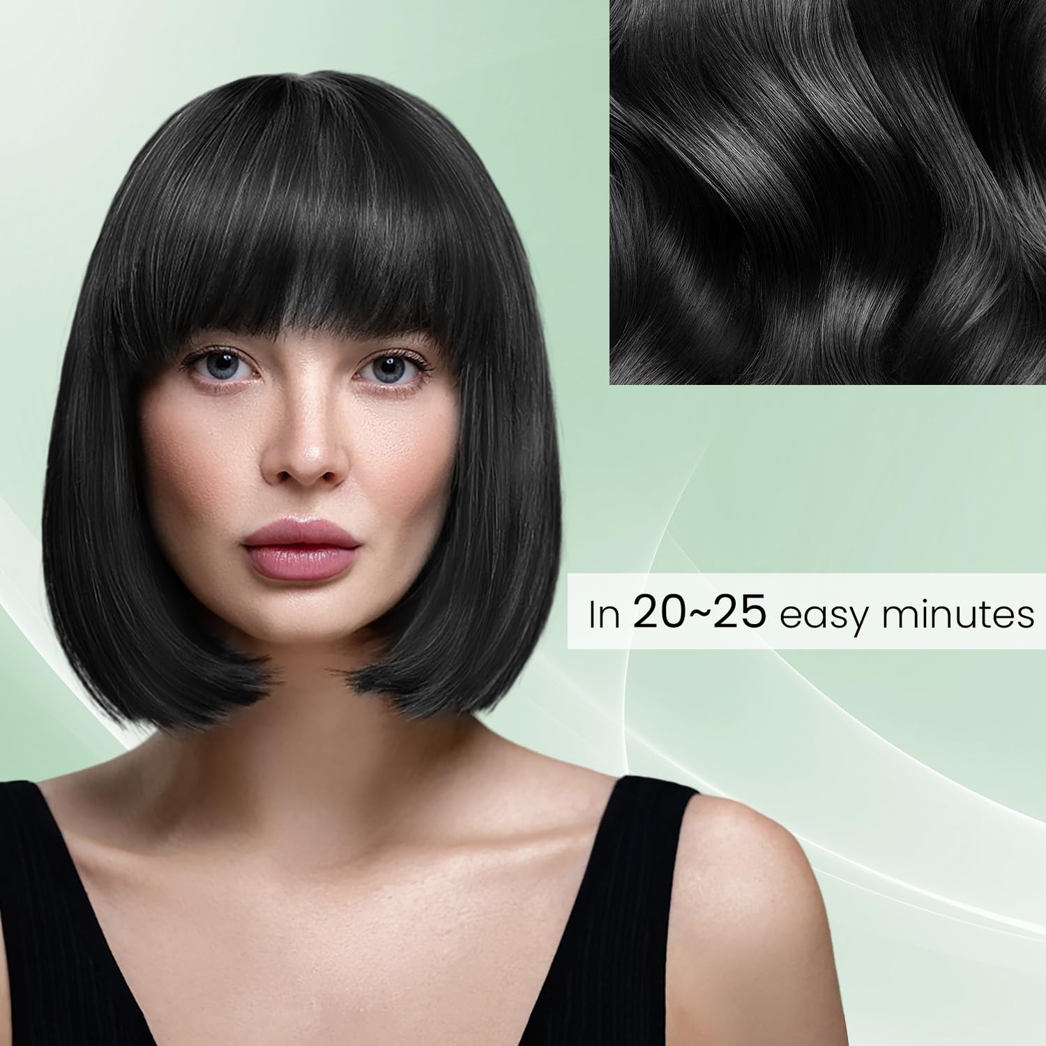 Kaisasa Black Hair Dye Shampoo 3 In 1,Hair Color Shampoo Covers Gray Hair For Women And Men (16.9 Fl.Oz Black)