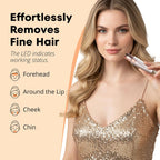 VG VOGCREST Eyebrow & Facial Trimmer: 2 in1 Rechargeable Facial Hair Removal & Eyebrow Shaver - Body Razor with Built-in LED Light (Rose Gold)