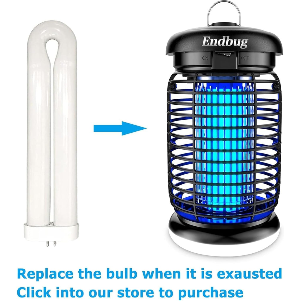 Endbug Bug Zapper, Bug Zapper Outdoor Indoor With Led Light, Electric Mosquito Zapper Fly Zapper, Waterproof Mosquito Killer Insect Zapper Fly Trap For Outside Patio Garden Backyard Home, Plug In