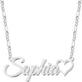 Custom Name Necklace - 925 Sterling Silver & 316 Stainless Steel, 14 Fonts & Multi-Language Options, 4 Colors, 5 Chain Styles, Personalized Gift with Premium Box