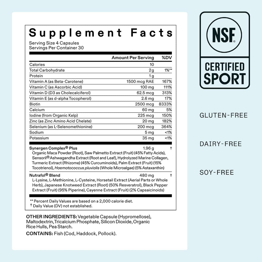 Nutrafol Women'S Balance Hair Growth Supplements, For Ages 45+, Clinically Proven For Visibly Thicker Hair And Scalp Coverage, Dermatologist Recommended - 2 Month Supply, 2 Refill Pouches