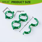 Ciqiyo® 100 Pcs Plant Support Clips,Plastic Clips For Securing Plants | Tomato Vine Clips,Garden Clips For Climbing Plants,Grape And Vine Vegetables,Reusable,Vacuum Packaging (100, Green)