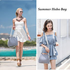 Women'S Canvas Tote Bags Small Medium Shoulder Bag Daily Working Handbag For Holiday Travel Pool