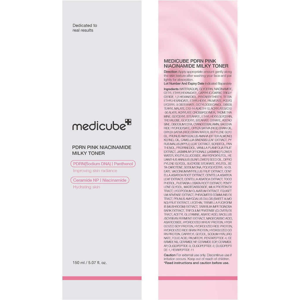 Medicube Pdrn Toner Salmon Dna Milky Toner | For Hydrating, Moisturizing, Soothing With Ceramide, Peptide | Glass Glow Skin | Korean Skincare, 5.07 Fl.Oz