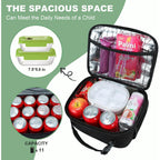 Kids Lunch Box For Boys Girls Lunch Bag Insulated Durable Lunchbox Children Lunch Tote Bag For School Black