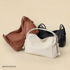 Bostanten Shoulder Bag For Women Pebbled Vegan Leather Purses Soft Hobo Handbag Supple Bag For Travel Work