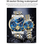 Olevs Couple Watch His And Her Set Matching Watch Mens Womens Diamond Romantic Valentine’S Day