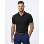 Jmierr Men'S Muscle Fit High Stretch Wrinkle-Free Button Down Dress Shirts Summer Casual Short Sleeve Shirt