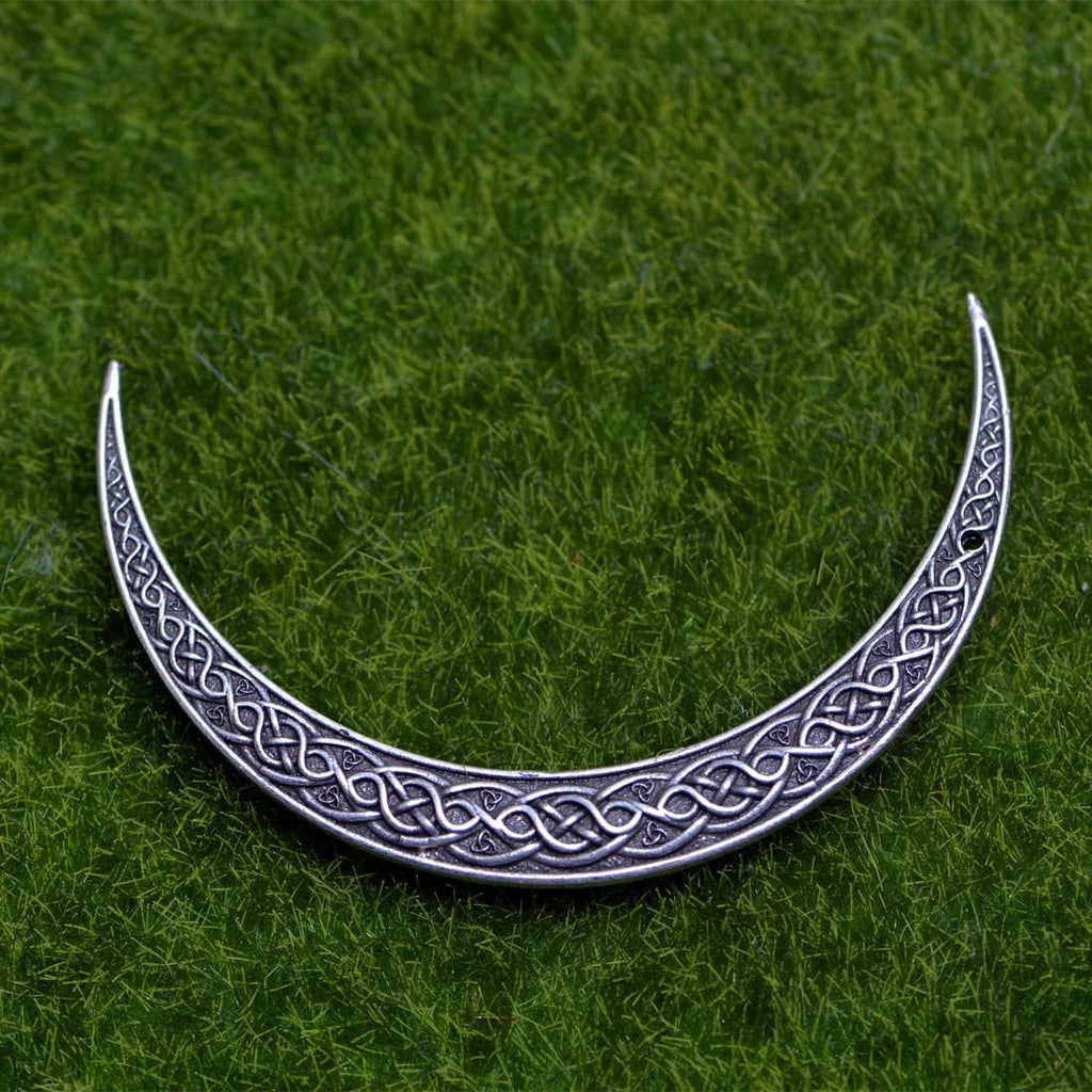 2Pcs Viking Moon Crescent Hairpins For Women – Gothic Metal Hair Sticks & Forks, Retro Hair Styling Pins For Updo, Cosplay & Renaissance Festival (Zzas)
