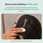 hers Hair Regrowth Treatment - Topical Minoxidil 5% Foam for Women - Extra Strength - Supports Thicker, Fuller Hair - Non-Greasy - Unscented, 2 Pack