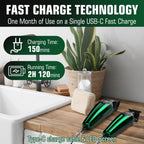 Billar Professional Hair Clipper For Men Hair Cutting Kit Men'S Beard Trimmer Hair Trimmer Shaver Cordless Barber Clippers And Trimmers（Green）