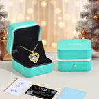 Mothers Day Gifts for Mom, Moissanite Heart Pendant Necklaces for Women, 925 Sterling Silver Necklace Engraved with 'I LOVE YOU', Ideal Anniversary Birthday Jewelry Gift for Women Wife Girlfriend Her