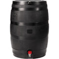 Rts Home Accents 50-Gallon Eco Rain Barrel Made With 100% Recycled Plastic, Flat Back Rain Water Collection Barrel, Black