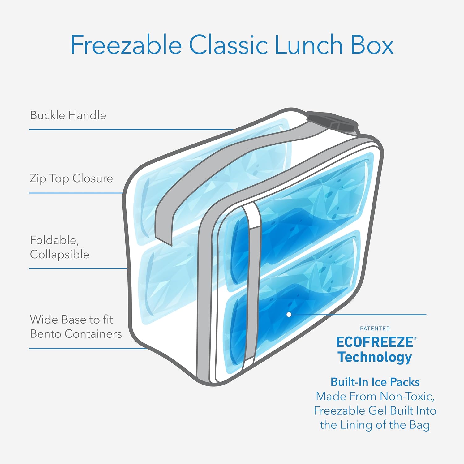 Packit, Lunch Box Freezable Classic Black