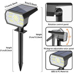 Nymphy Solar Lights Outdoor Waterproof Ip68, 56 Led 3 Lighting Modes Solar Powered Garden Yard Spot Solar Lights For Outside Landscape- 4 Pack (Cool White)