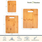 Totally Bamboo Cutting Board Set, 3 Reversible Cutting Boards For Kitchen | Small, Medium & Large Bamboo Boards For Everyday Meal Prep. Smooth, Knife-Friendly Surface For Meat, Produce, Cheese & Bread.