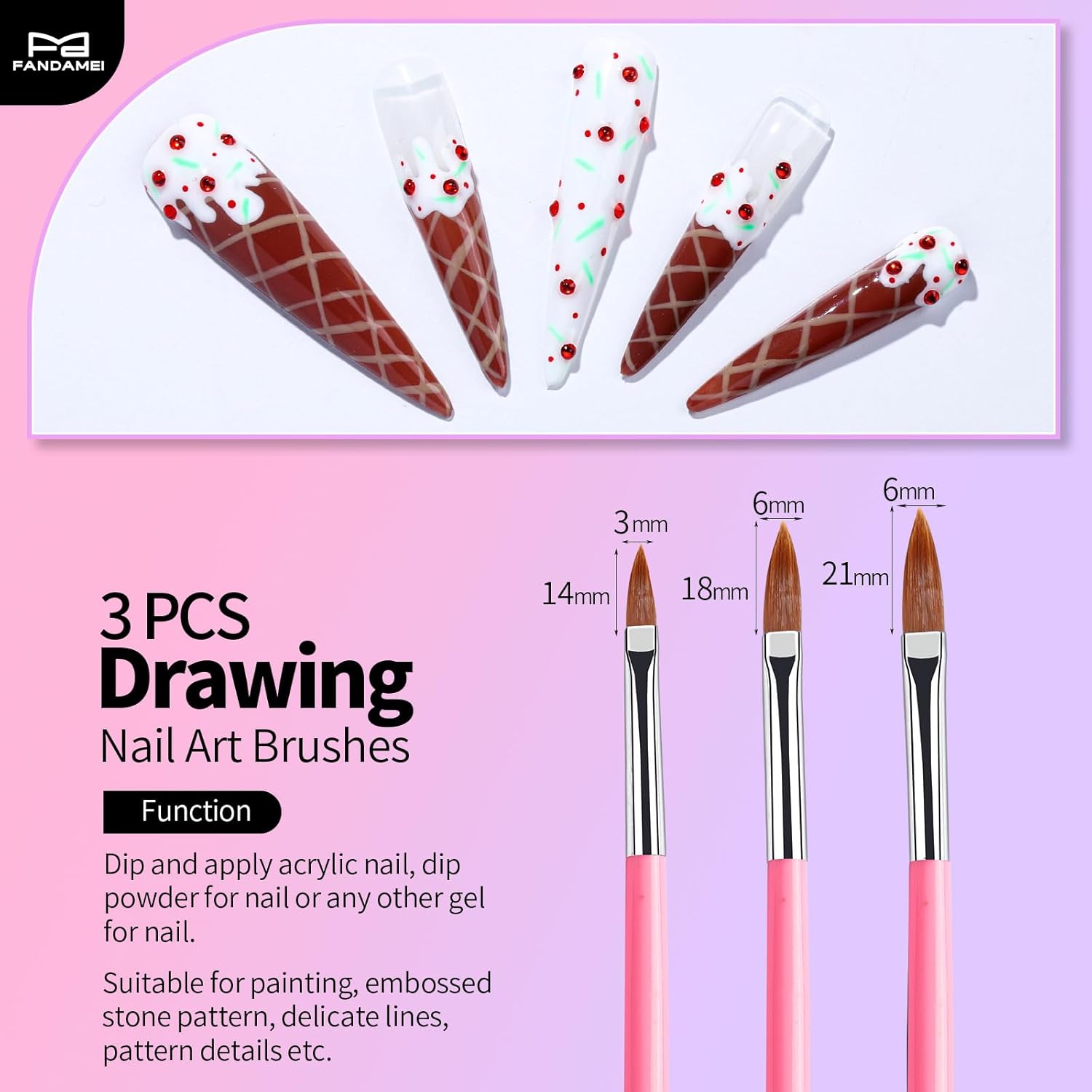 FANDAMEI 33pcs Nail Art Tools, Nail Design Tools, Nail Art Brushes, 31pcs Nail Brushes For Nail Art, Nail Brushes, Nail Dotting Tool, Nail Art Brush For Nail Design, Nail Brush Set, Nail Art Palette