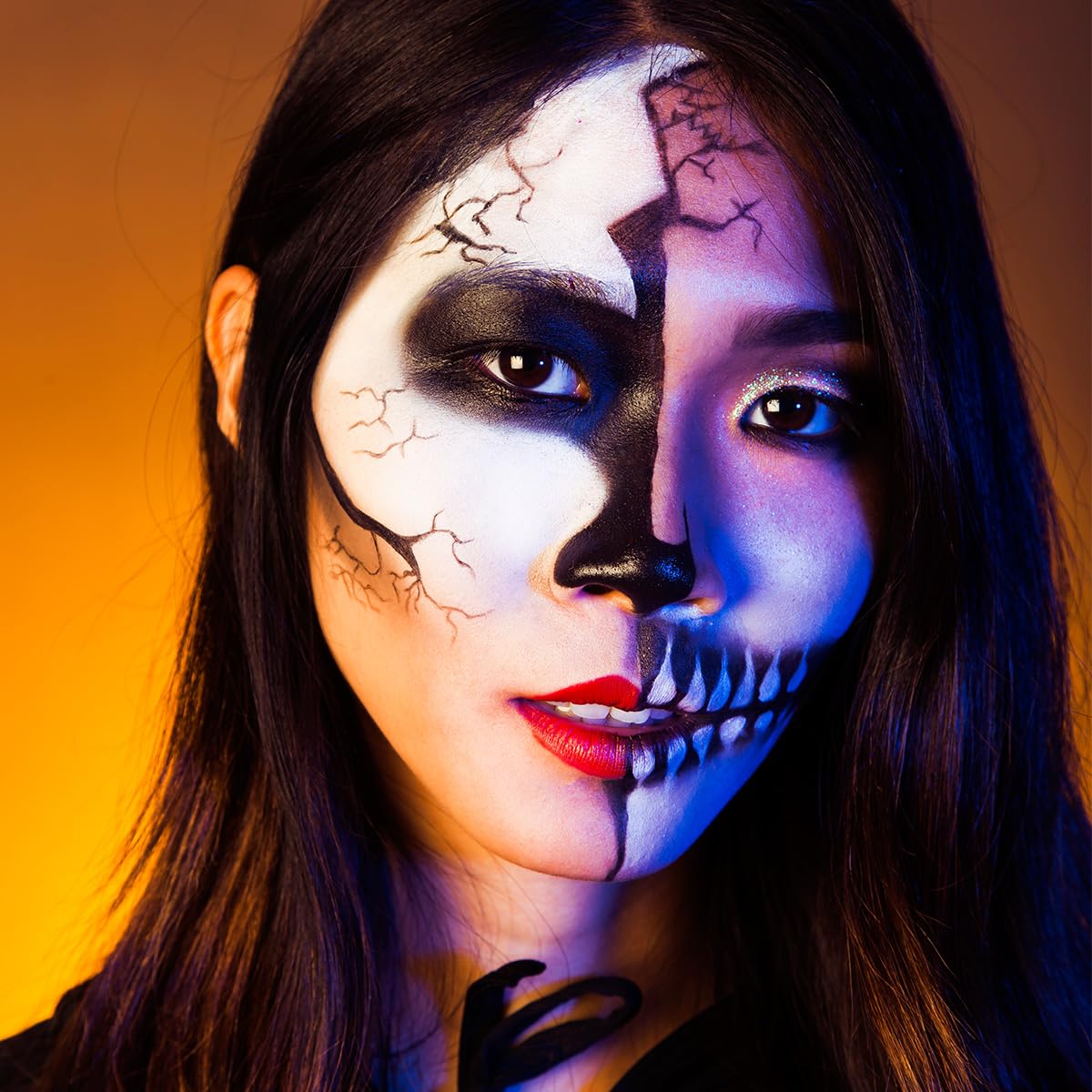 Bowitzki Face and Body Paint 2oz Cream Makeup 60ml Water Based Face Painting Special Effects For Adults Halloween Christmas Party Stage Cosplay (Black)