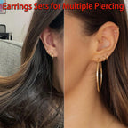 Small Gold Hoop Earrings Lightweight: Hinged Huggie Hoop Earrings for Lobe Cartilage Helix Tiny Hoops Earrings in Silver Black for Women Men