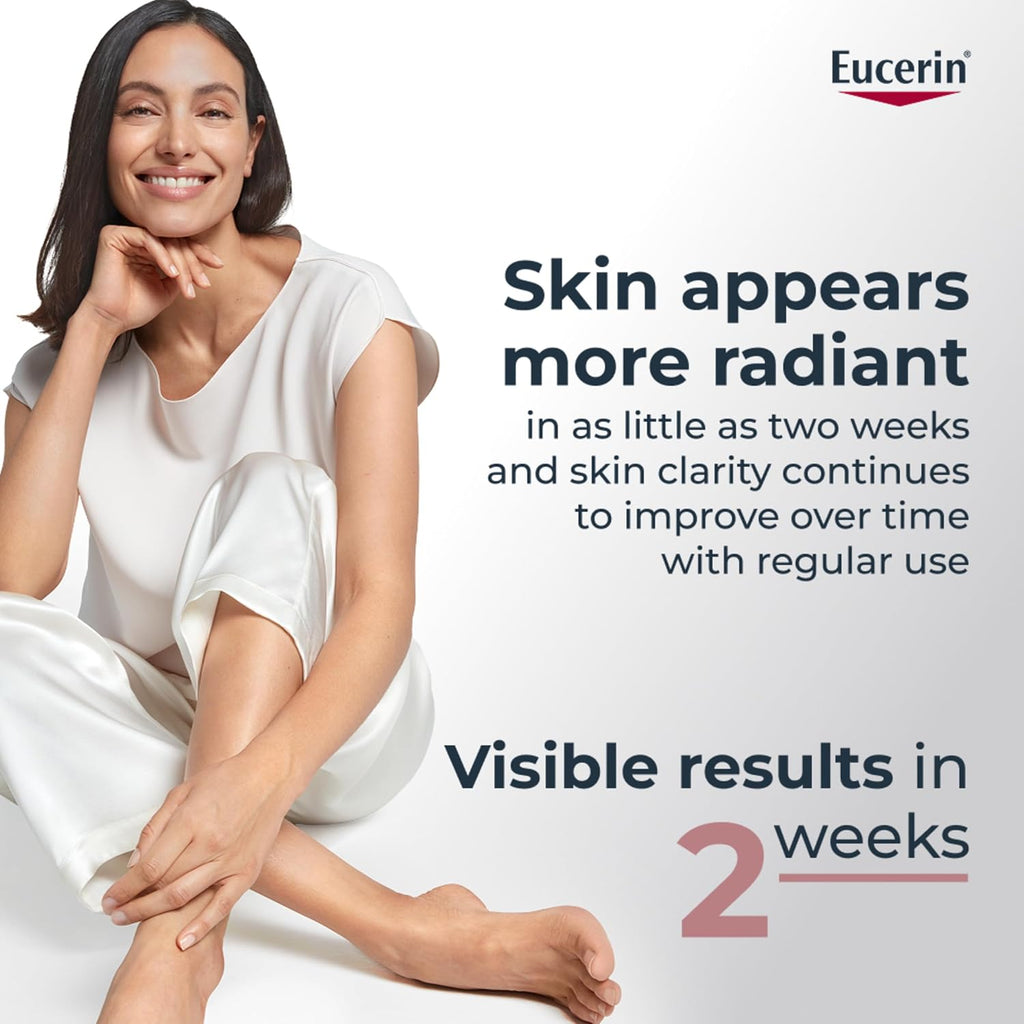 Eucerin Radiant Tone Dark Spot Corrector Body Cream, Thiamidol Enriched, Exclusive Formula Reduces Dark Spots Due To Sunlight Exposure And Aging, 72 Hours Of Hydration, 7 Oz Tube