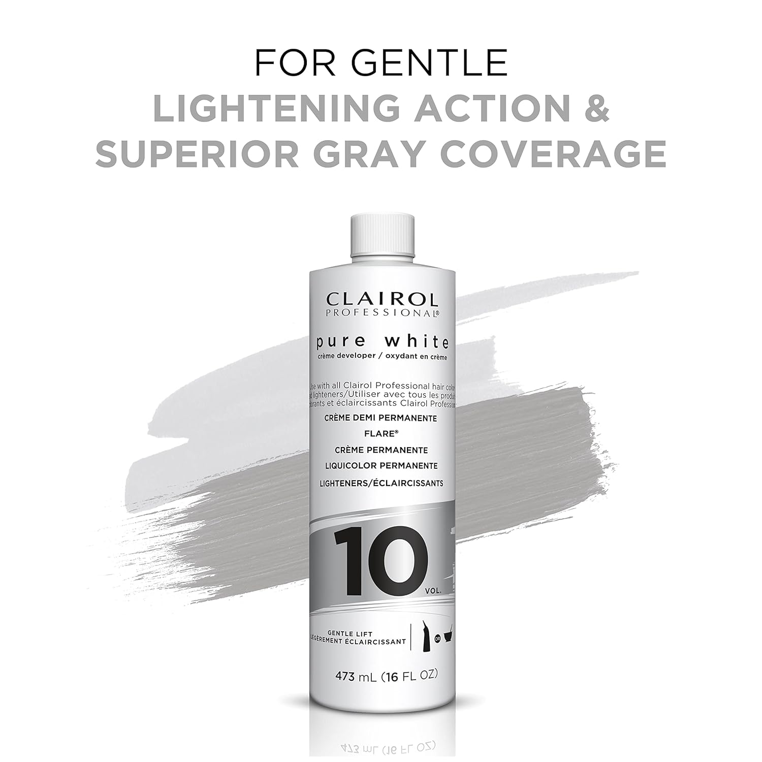Clairol Professional Pure White 10 Volume Hair Developers for Lightening & Gray Coverage