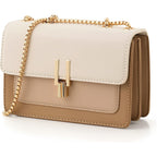Color-Block Crossbody Bags For Women Leather Cross Body Purses Cute Designer Handbags Shoulder Bag Medium Size