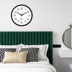 2 Pack Silent Wall Clock, 10 Inch Non Ticking Quiet Digital Sweep Decorative Battery Operated Wall Clocks For Living Room Bedroom Kitchen School Office Decor, Black