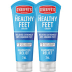 O'Keeffe's for Healthy Feet Foot Cream - 3 oz Tube (2 Pack) - Guaranteed Relief for Extremely Cracked, Dry Feet, Repairing Skincare, Instantly Boosts and Retains Moisture Levels