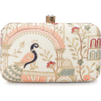 Longing To Buy Hand Crafted Designer Box Clutch - Zari Embroidery For Women
