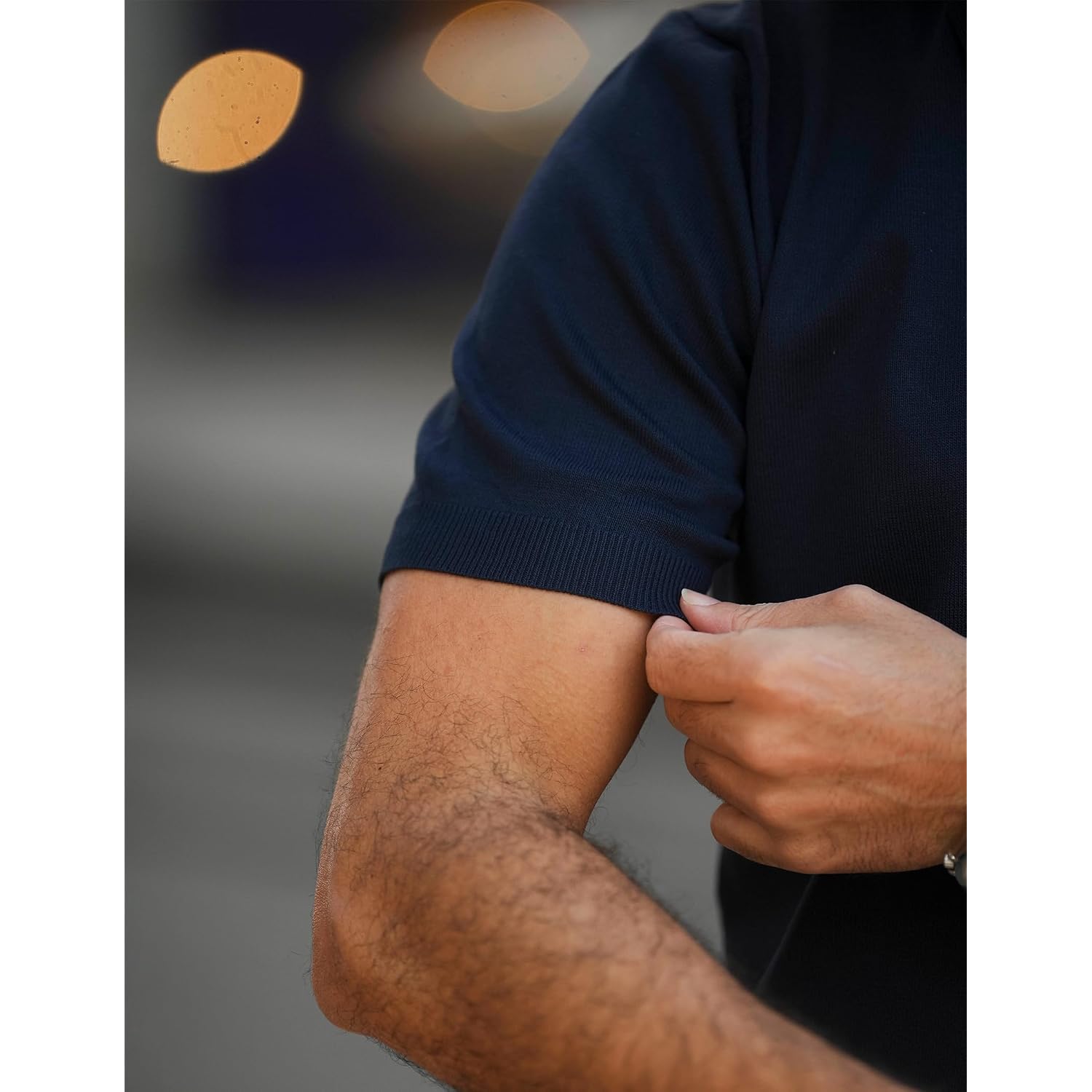 Coofandy Men'S V Neck Short Sleeve Stretch Knit Polo Shirt