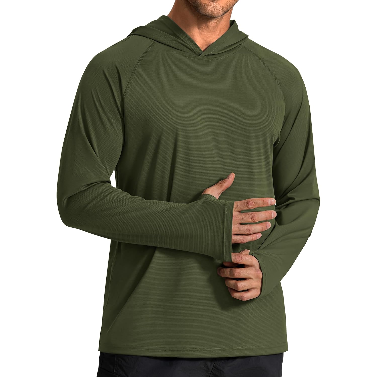 Coofandy Men'S Spf 50+ Sun Shirts Long Sleeve Rash Guard Thin Summer Hoodie Sun Protection Fishing Shirt With Thumbhole