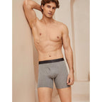 Finetoo Mens Underwear Cotton Boxer Briefs Soft Breathable Boxers Moisture-Wicking Shorts Clothing Underwear For Men Pack 3